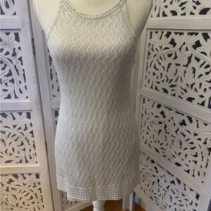 NWT WHBM Very Short White Knit Dress/Top Fits Like Small Sz M